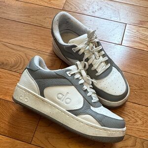 ALO Yoga Gray and White Athletic Sneakers
